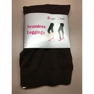 Euberah NEW Brown Capri Seamless Leggings One Size Fits Most Polyester/Spandex